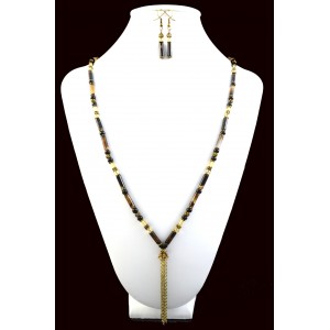 MULTI BEADS NECKLACE AND CHAIN